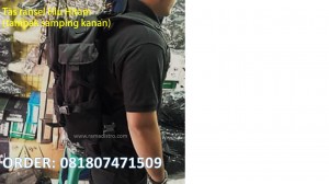 tas hiu hitam tampak samping kanan